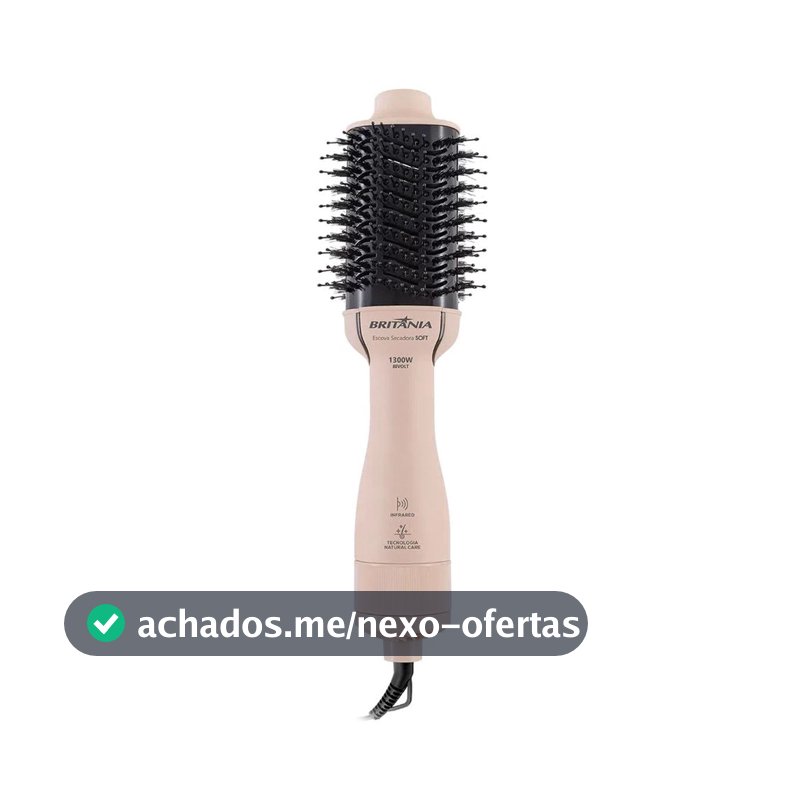 Escova Secadora Britânia Bec07r  Cabo Giratório 1300w Bivolt