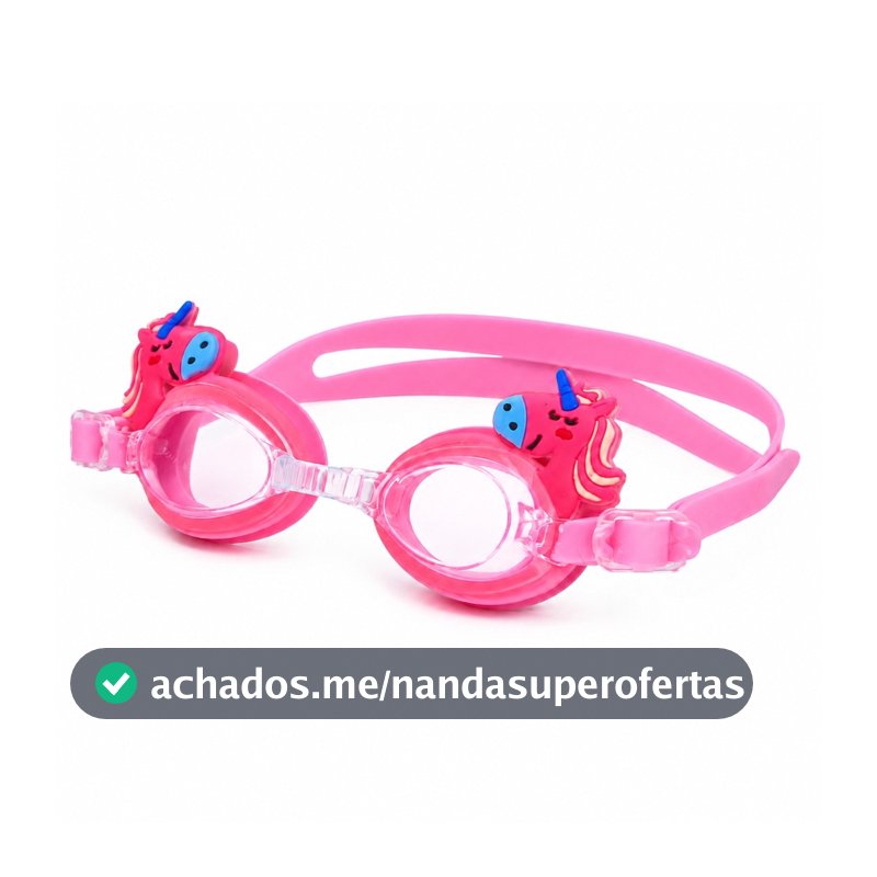Óculos de Natação Unicórnio Mergulho Antiembaçante Ajustável Vedação Proteção UV Para Piscina Praia Lazer Menina Castela
