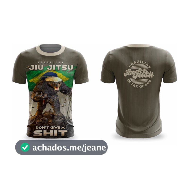 Camiseta Jiu Jitsu Urso Brasil Camisa BJJ Masculina Feminina Treino Luta Academia Esportiva