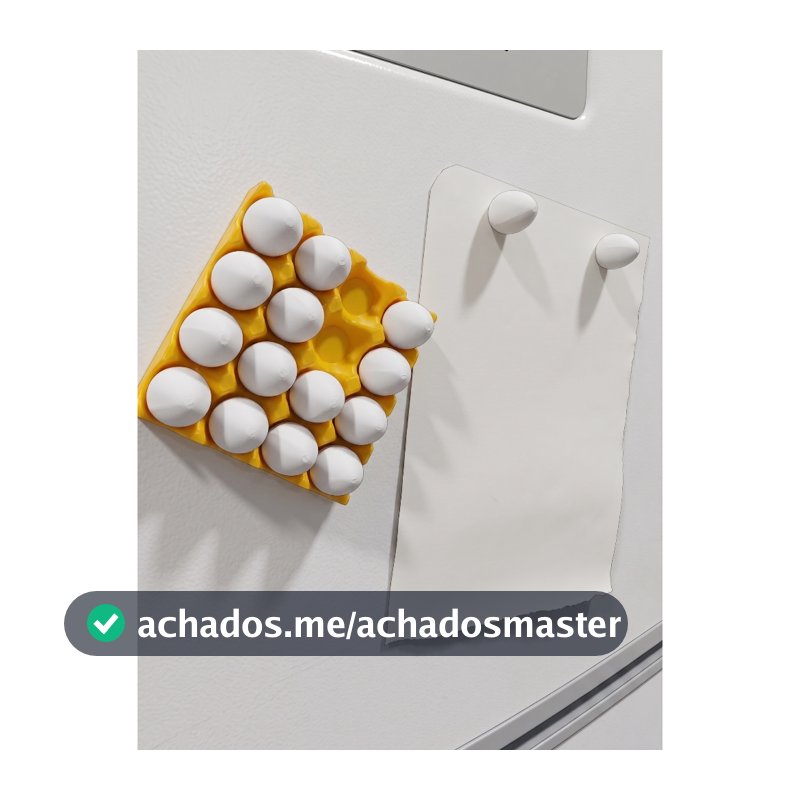 Ímã de Geladeira Cartela 16 Ovos Removíveis Criativo Porta Recados Fotos Decoração Cozinha Neodímio
