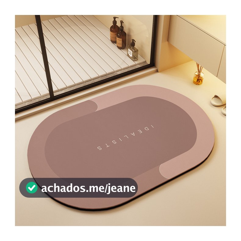 2 Tapetes De Banheiro Secagem Rápida Em Microfibra  Antiderrapante  / Porta De Entrada