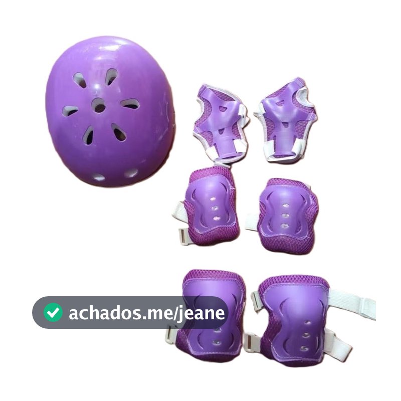 Capacete De Patins Criança serviu Ate 8 Anos Kit De Proteção Infantil Para Patinete e Skate Promoção