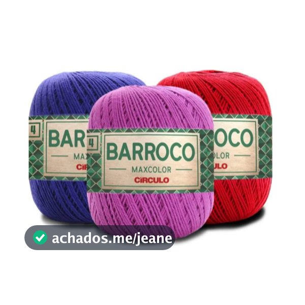 BARBANTE BARROCO MAXCOLOR FIO 4 - TODASA AS CORES - 200gr 338 Metros- Círculo