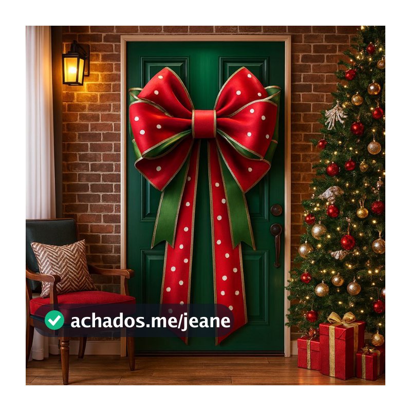 Capa de Porta Decoração Natal Em Tecido Sublimado Retangular Veste Porta C/Elástico
