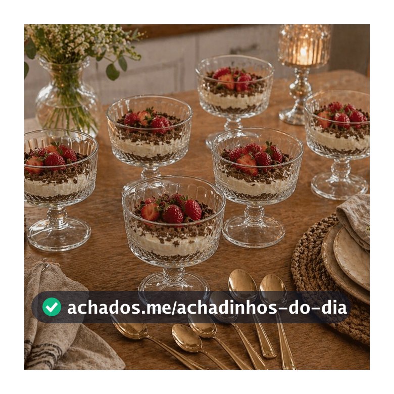 Jogo 6 Taças de Sobremesa 250ML - Dumiat