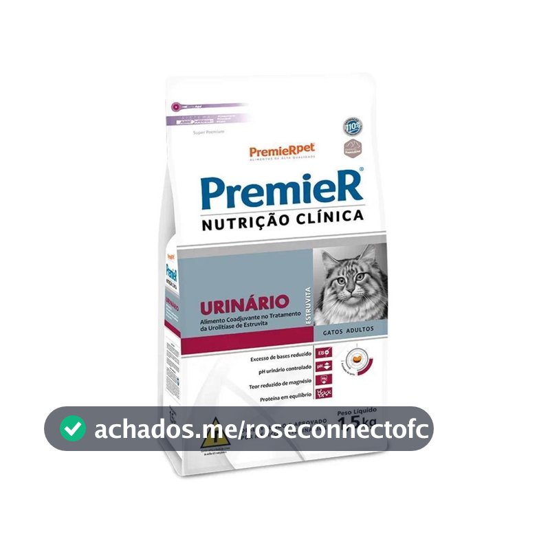 Ração Premier Nutrição Clínica Gatos Urinário Estruvita 1,5Kg
