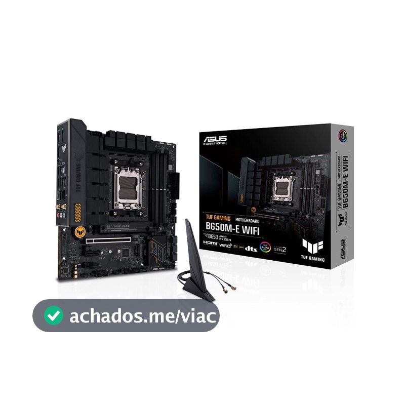 Placa Mãe Asus TUF GAMING B650M-E WIFI AM5 4xDDR5 Chipset AMD B650 mATX