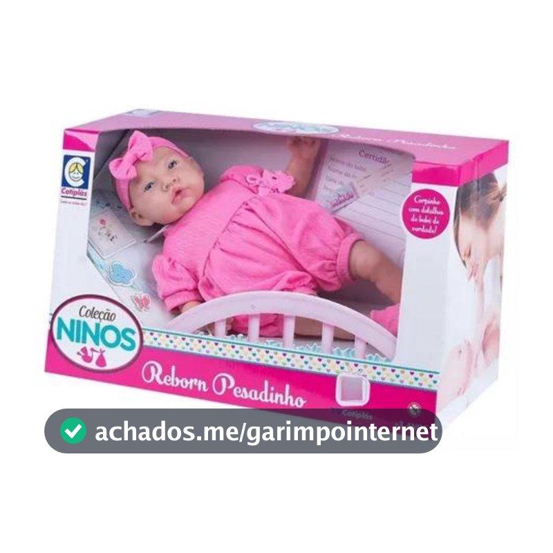 Boneca Coleção Ninos Reborn Pesadinho Menina - Cotiplás 2180