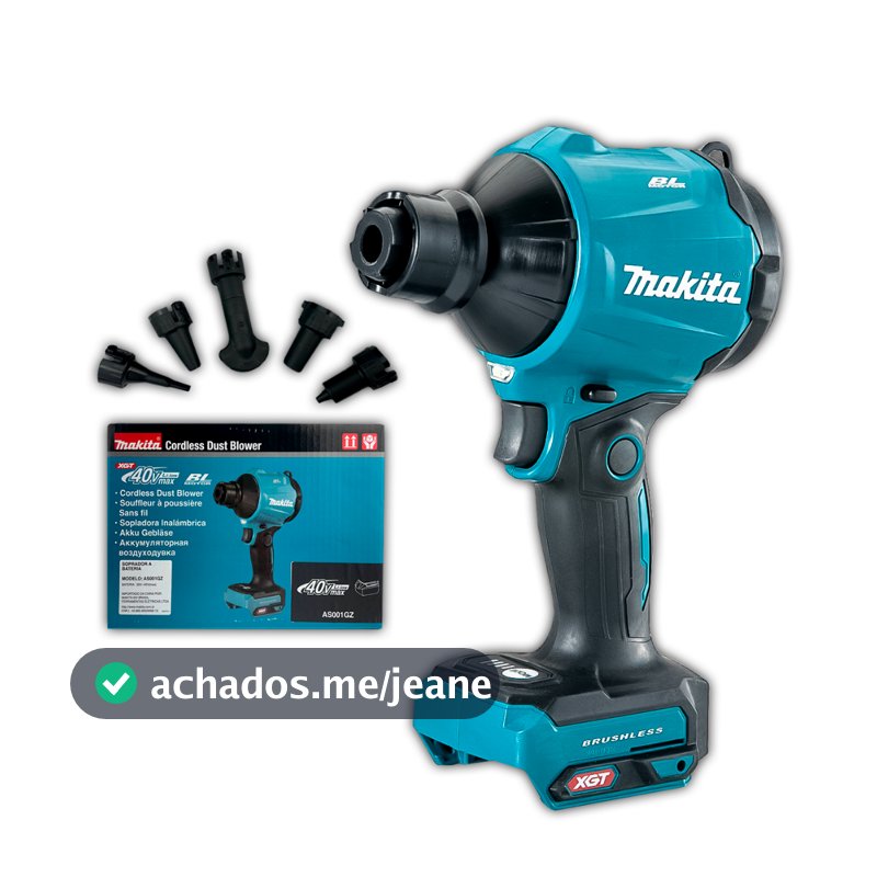 Soprador Makita AS001GZ 40V XGT Compacto Portátil Alta Potência Sem Bateria