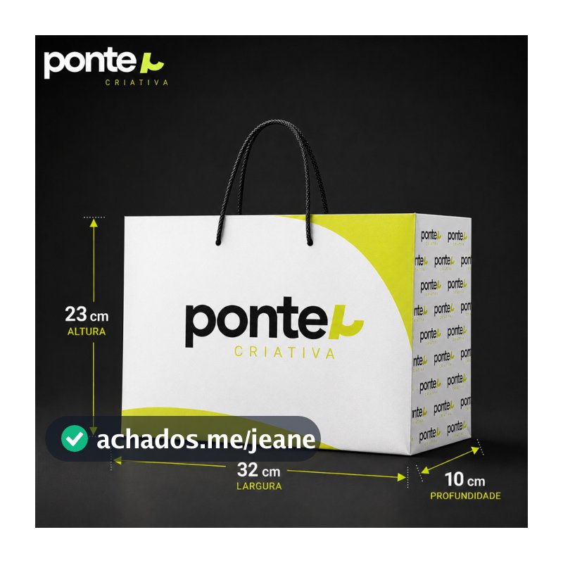 SACOLA PERSONALIZADA - GRANDE 23x32x10cm - COLORIDA - LAMINAÇÃO BRILHANTE OU FOSCA