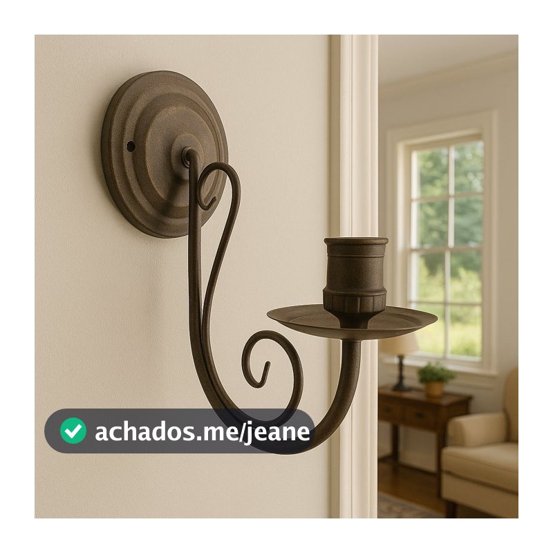 Arandela de Parede Rústica Decorativa em Metal Estilo Colonial Vintage para Sala Varanda Corredor Área Gourmet