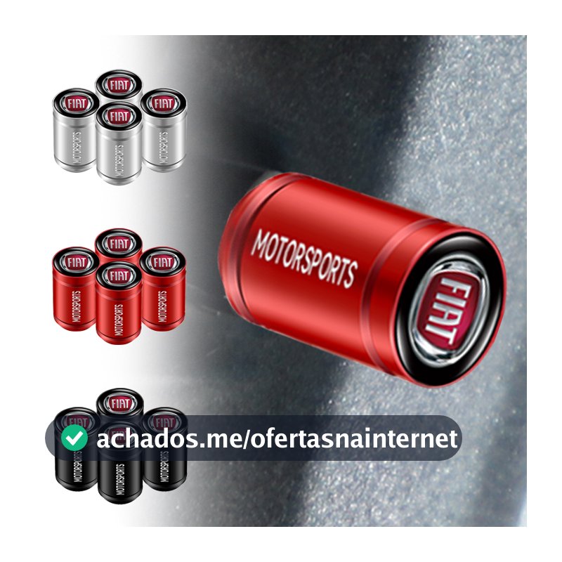 4pcs Pneus De Alumínio Para Carros Anti-Pó Tampa Cilíndrica Esportiva Fiat Panda Bravo Punto Croma 500 595 Acessórios De Estilo De Carro