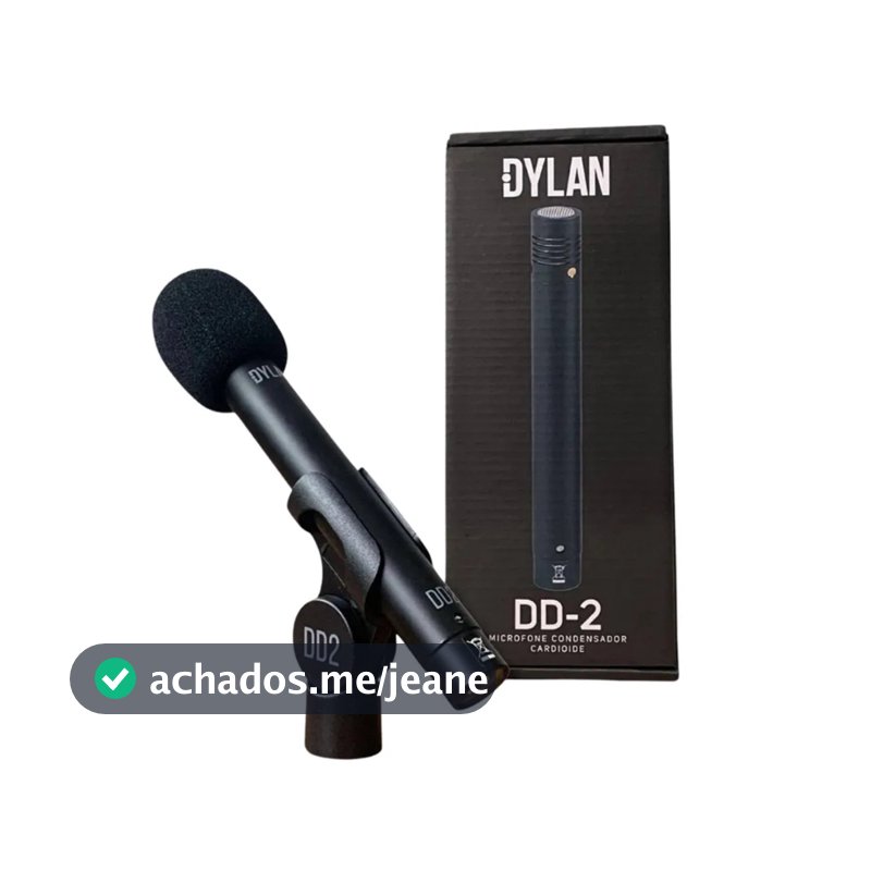 Microfone Condensador Dylan DD-2 Super Cardioide Overhead 680 Ohms XLR Phantom Power