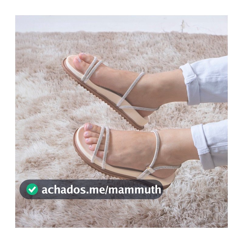 Sandalia Papete Birken Feminina Premium Dois em Um Confortavel Brilho Glitter Rasteirinha Regulador