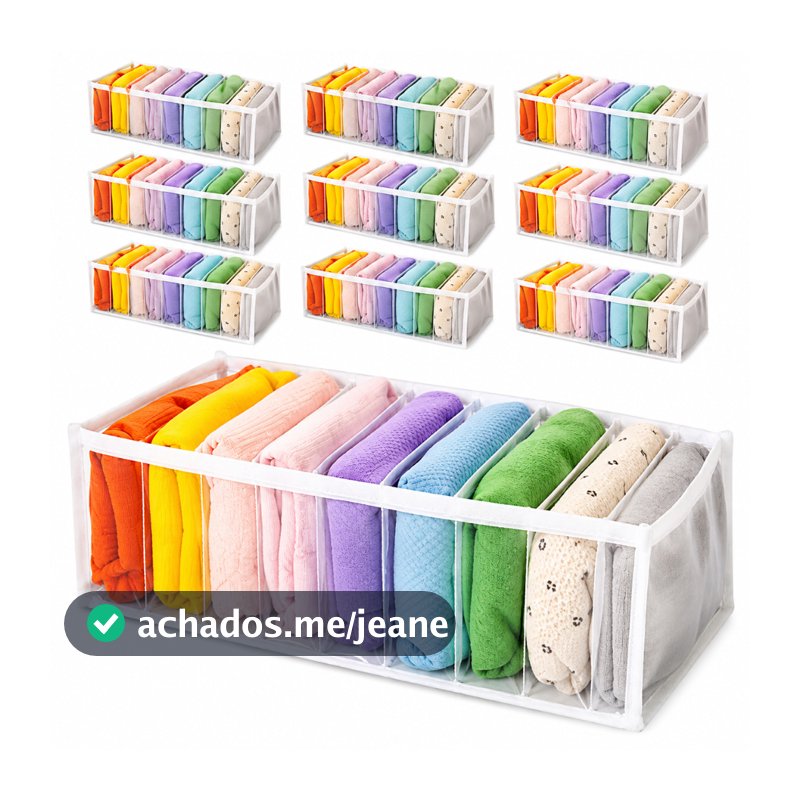 Colmeia Organizadora de gavetas kit 2/3/4/6/ ou 10 unidades Premium Tamanhos P,M,G,GG - Organizalux