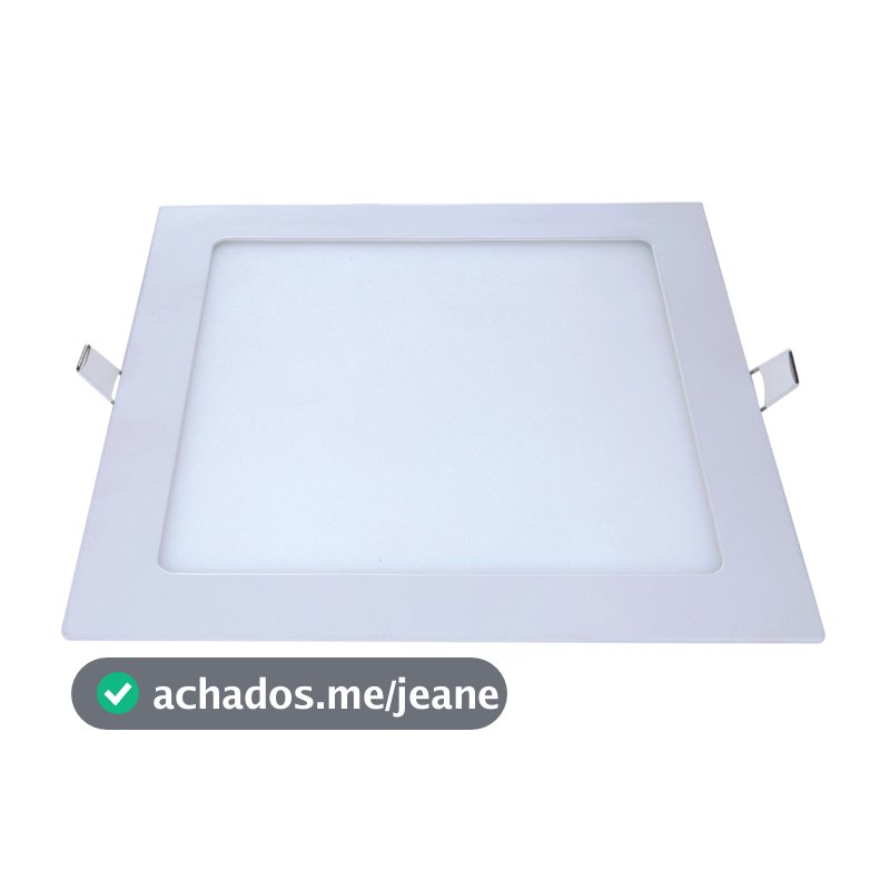 Painel Embutir Quadrado 18w Branco Frio Bivolt 22cm Avant