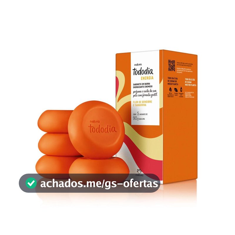 Sabonete em Barra Tododia Energia 5un de 90g