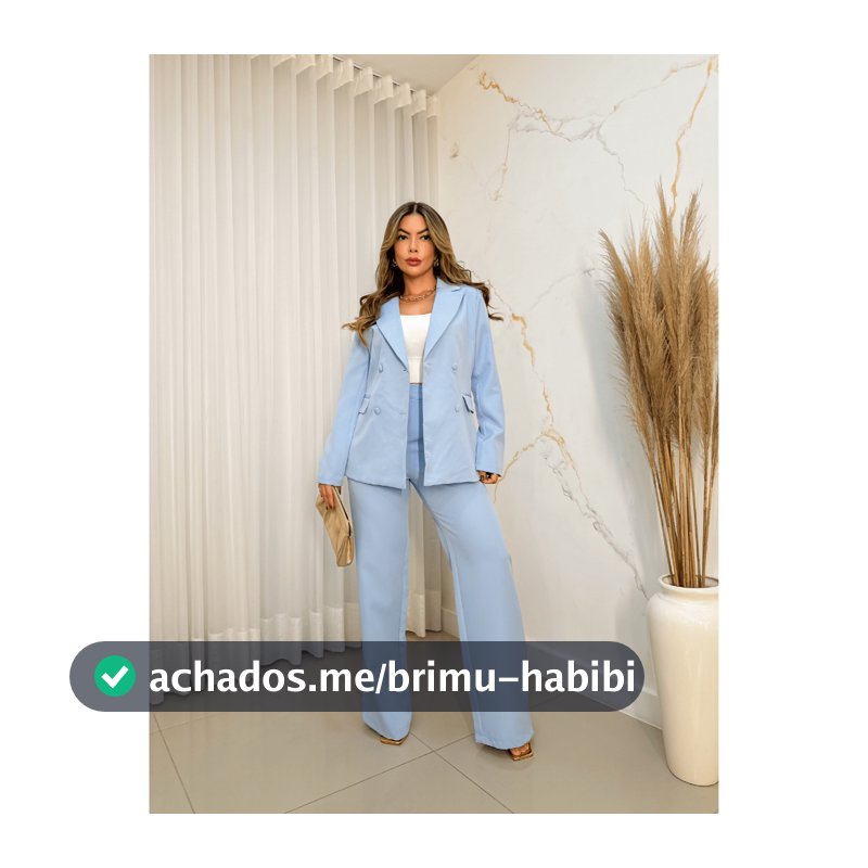 Conjunto Feminino de Alfaiataria Blazer e Calça Social Elegante Casual NT105