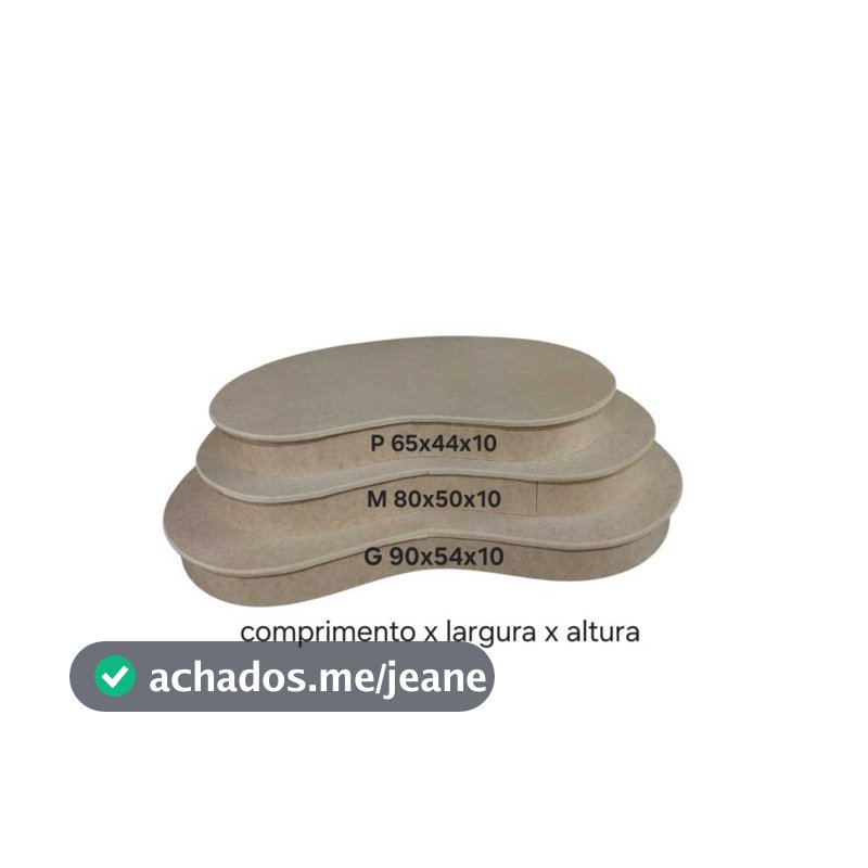 Trio de tampo babado orgânico mdf para cilindros
