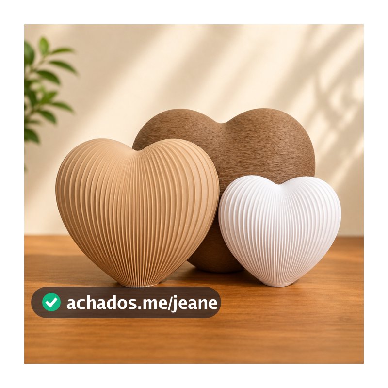 Família de 3 Corações | Nórdico Moderno Japandi Minimalista | Decoração Luxo Sala Quarto Casamento