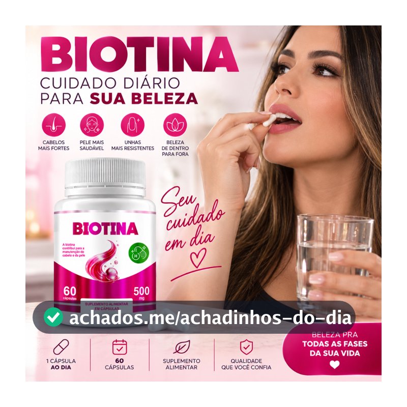 Biotina Premium Cabelos Pele Unhas - 60Caps GENATURE