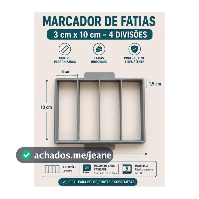 Marcador de Fatias de Bolo | Varias Medidas | Slice Cake