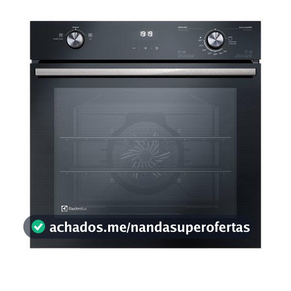 Forno a Gás de Embutir Electrolux Efficient com 80 Litros de Capacidade, Grill e Painel Full Touch Preto - OE8GH