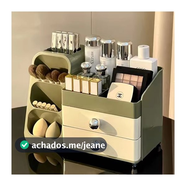 Caixa de armazenamento de mesa tipo gaveta cosméticos prateleira Anti-poeira produtos de cuidados com a pele de grande c
