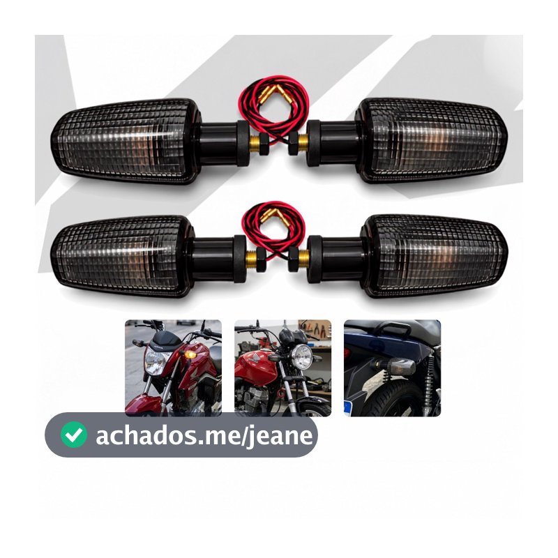 Kit 4 Piscas Seta fumê Honda Titan Fan 125 150 Universal