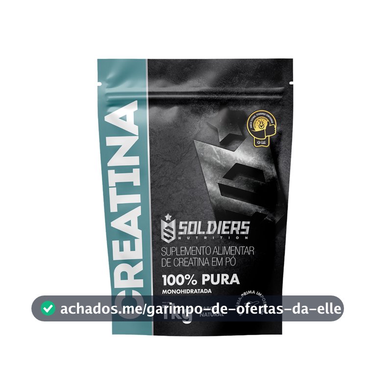 Creatina Suplemento Monohidratada em Pó 100% Pura Importada - Soldiers Nutrition