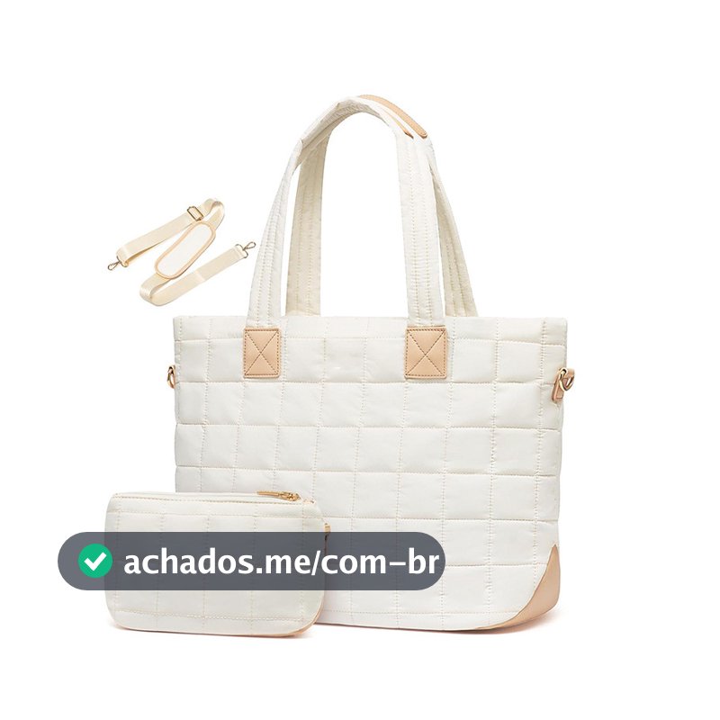 Nova bolsa puffer mulheres laptop saco acolchoado Zíper fofo trabalho Sacola Commuter Bag