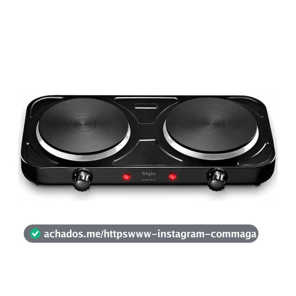 Cooktop Elétrico Portátil 2 Bocas 2000W Vidro Temperado FG02 Elgin
