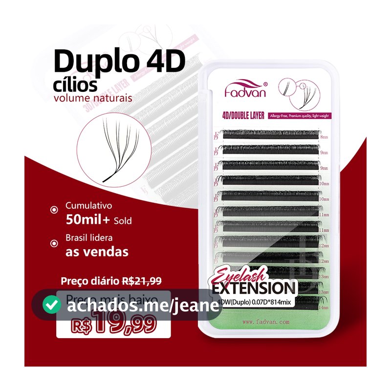 FADVAN 8D W Cílios Dupla Camada 4D Extensões De Forma Ventilador De Volume Macio 8D Pré-Fabricados