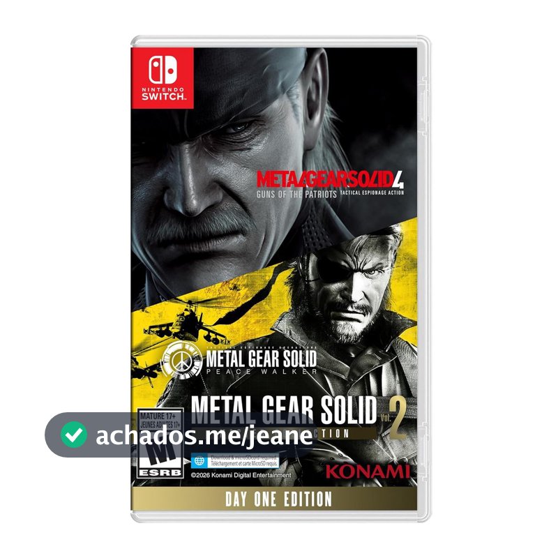 Metal Gear Solid Master Collection Vol 2 Switch Midia Fisica