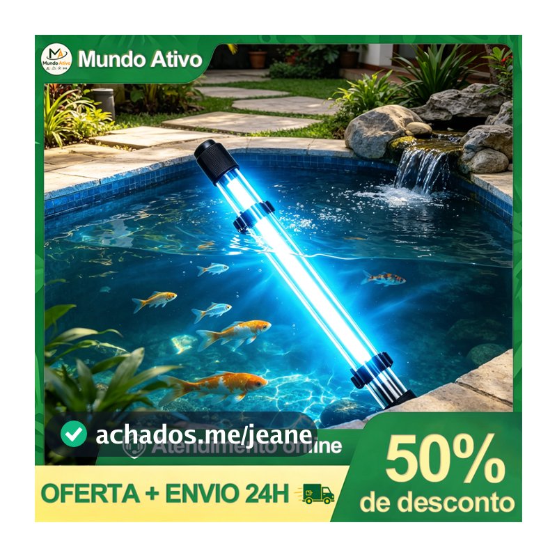 Lâmpada Esterilizadora UV 7W 9W 11W 13W Aquário Limpador Água Para Peixes Leve