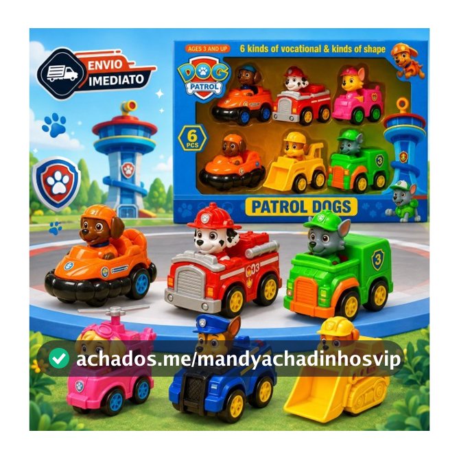 Patrulha Canina 3/6/9  Brinquedo Coleção Fricção Brinquedos Corrida Infantil Criança - Envio Imediato