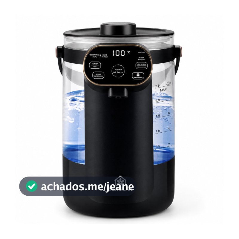 Chaleira Elétrica 2.5L 800W 110V De Vidro Jarra Transparente Desligamento Automático