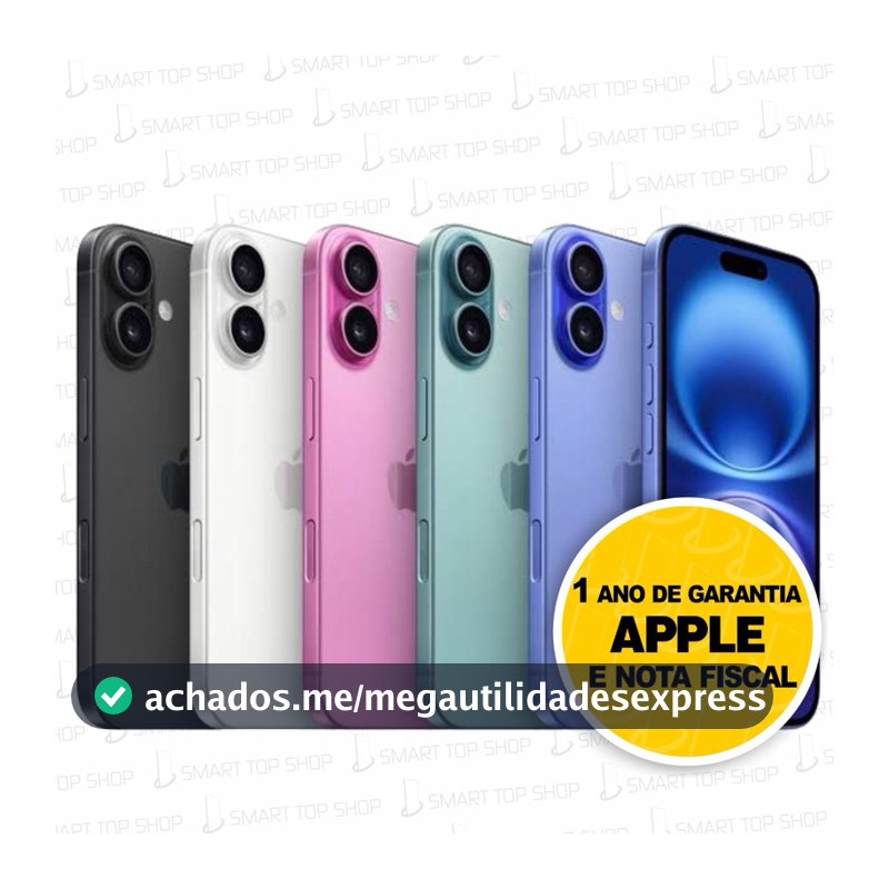 Celular IPhone 16 128Gb - Novo Lacrado com 1 ano de Garantia Apple