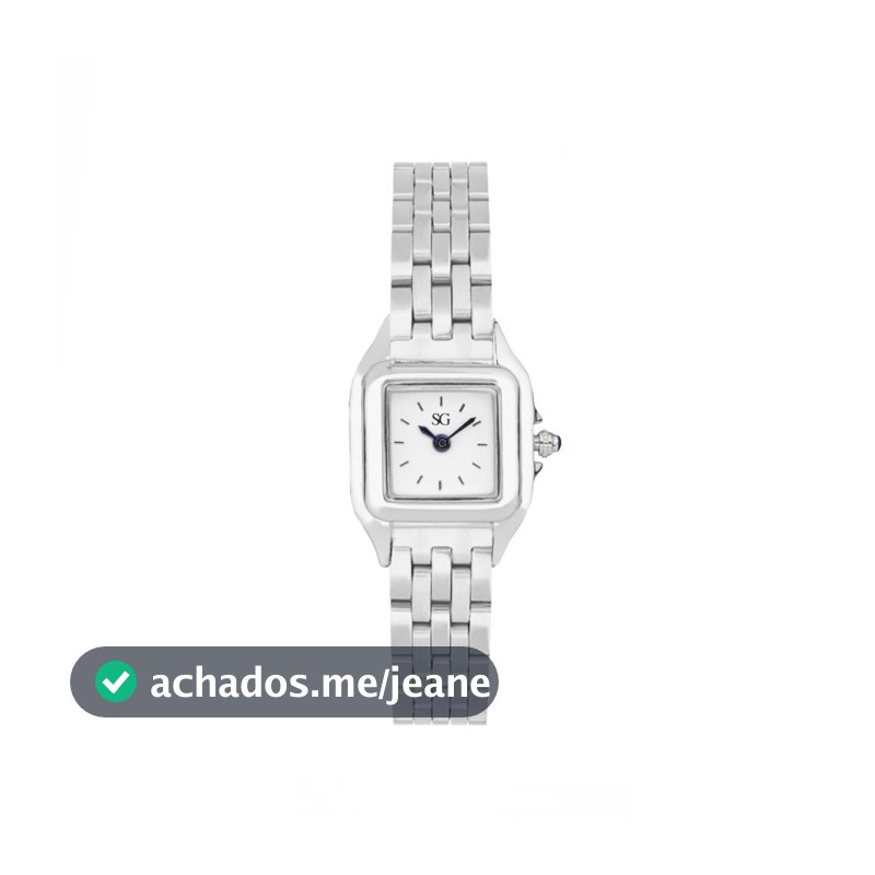 Relógio Feminino Prata Saint Germain Boxy Silver