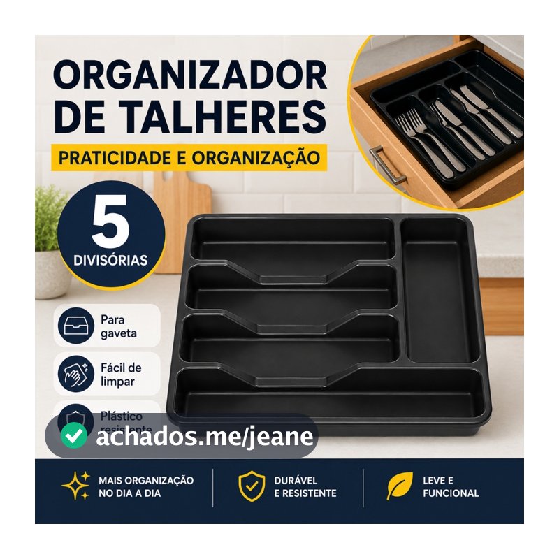 Porta Talheres Para Gaveta Organizador Faca Garfo