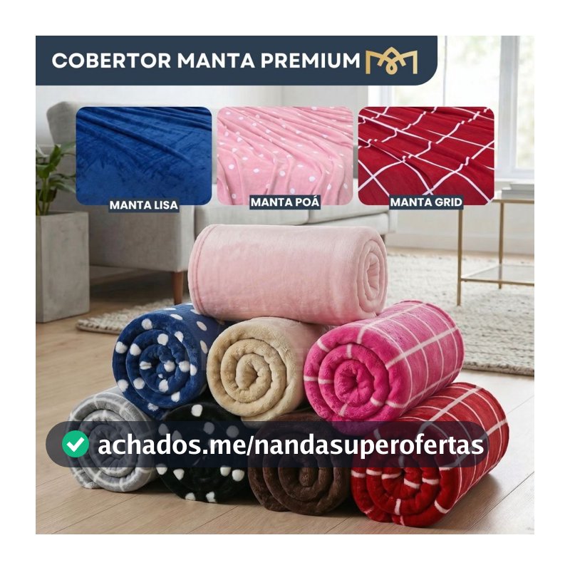 Cobertor Manta Casal 2,20X1,80 Microfibra Soft Lisa Antialérgica Coberta Macia Quentinha Inverno