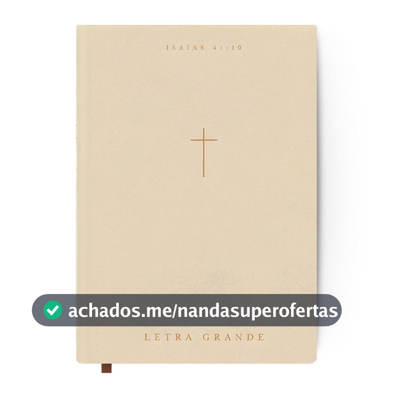 Bíblia Sagrada | Letra Grande | NVI | Capa Dura | Cruz Creme