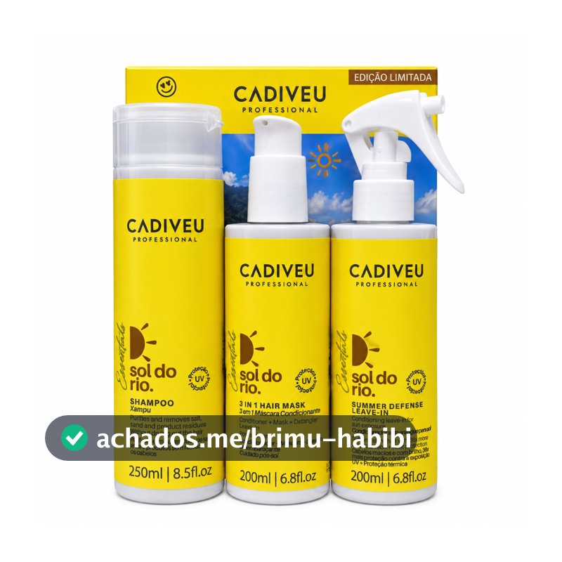 Cadiveu Professional KIT de Limpeza e Cuidados SOL DO RIO 3 Produtos