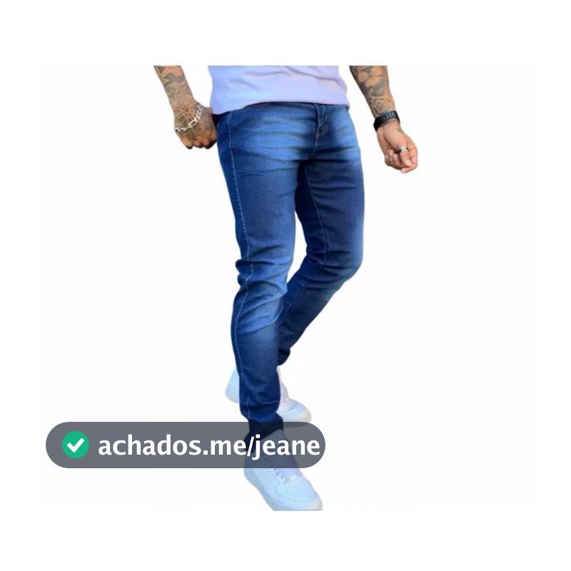 Calça Jeans Masculina Slim com Elastano e Lycra para Mais Conforto
