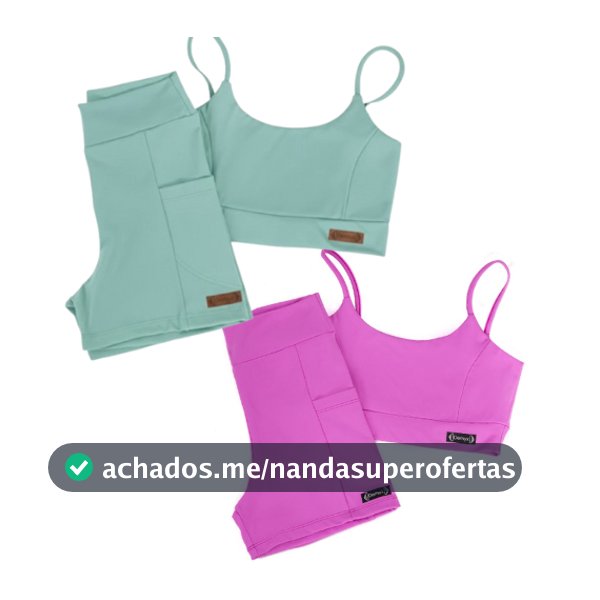 Kit 2 Conjunto Academia Poliamida UV Zero Transparencia