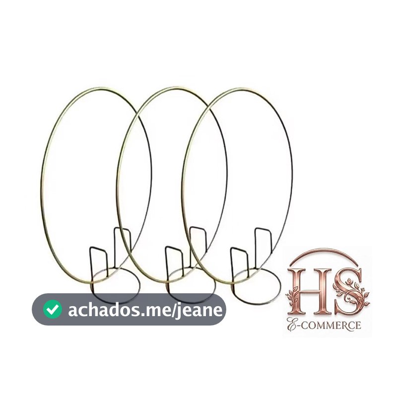 Kit 3 Mini Arco de Mesa para Festa Redondo 50cm Dourado