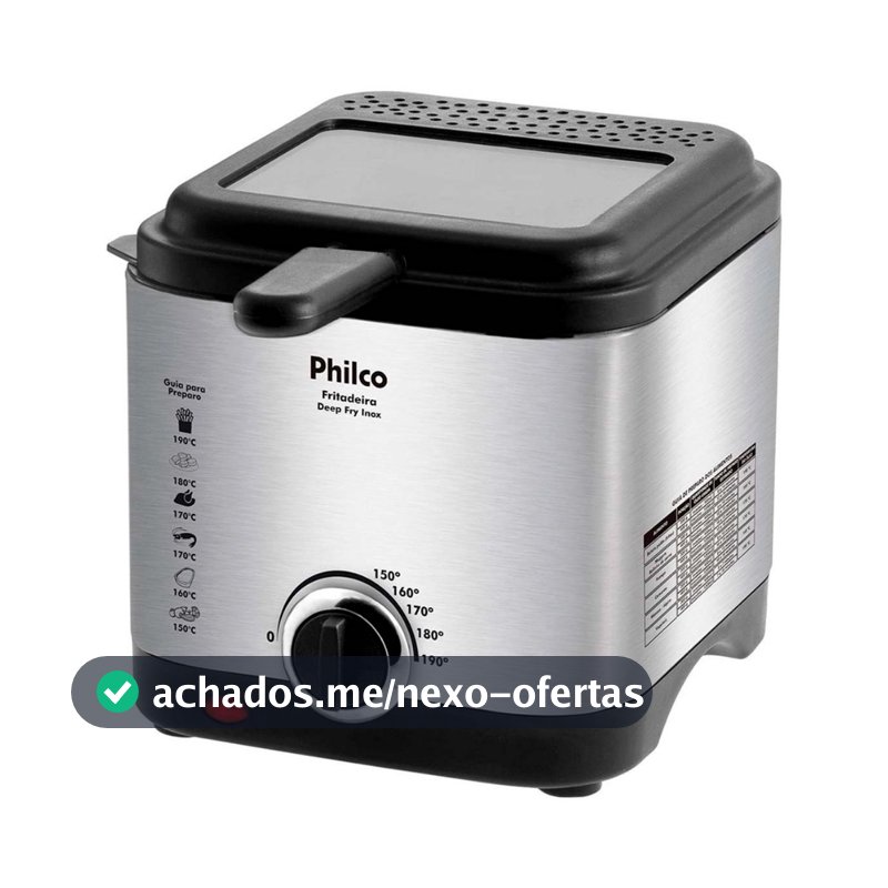Fritadeira Deep Fry A Oleo Com Cesto Removivel 1,8l 900w Philco