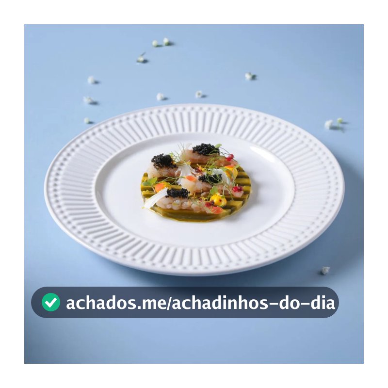Conjunto Prato Raso Roma Branco 6 Peças 2ª Linha Porto Brasil