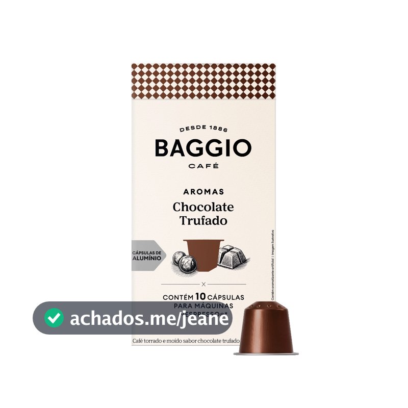 Baggio Café - Cápsula de Café Aromas Chocolate Trufado Compatível com Nespresso® - 10 unidades.