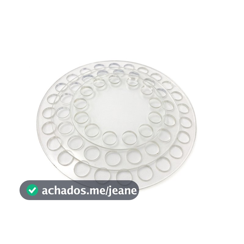 Base Acrílica Redonda Para Crochê Fio De Malha Pequena 6 A 17cm